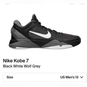 • Nike Kobe 7 • Black Wolf Grey •